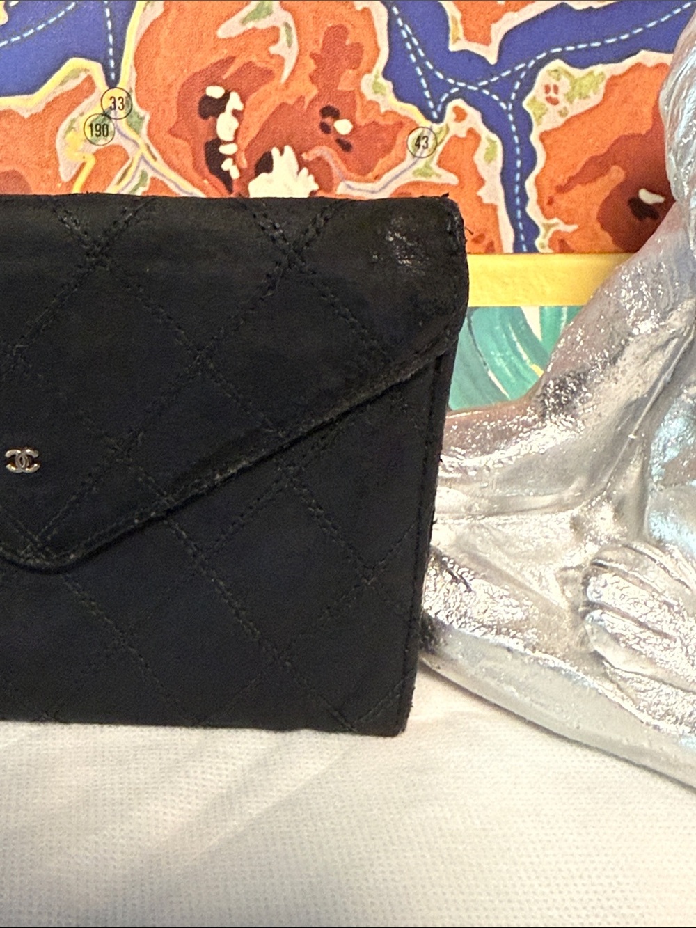 CHANEL Black Quilted Envelope Wristlet Clutch - Picture 4 of 11